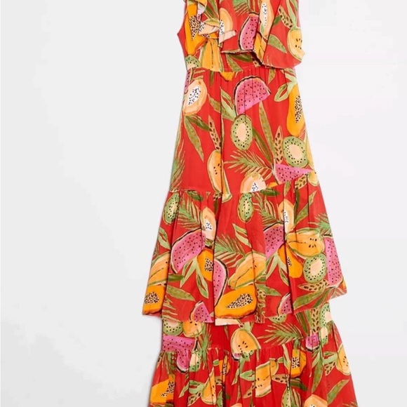 NWT Anthropologie Farm Rio Papayas Maxi Dress - Picture 7 of 7